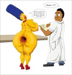 anal anal_gape anus bynshy chubby_female fat_ass julius_hibbert marge_simpson the_simpsons