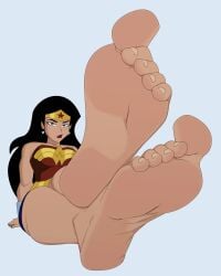 crossed_feet dc dc_animated_universe dc_comics dcau diana_prince feet feet_fetish feet_focus female foot_fetish foot_focus justice_league_unlimited rtuenuik2 soles soles_female soles_fetish soles_focus solo_female wonder_woman