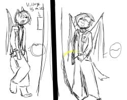 alejandrodelfuego anthro bodily_fluids canid canine canis desperation dragon forest genital_fluids holding_crotch hybrid male mammal mythological_creature mythological_scalie mythology peeing peeing_on_ground peeing_outside plant relieved scalie solo tree urine urine_on_ground wolf