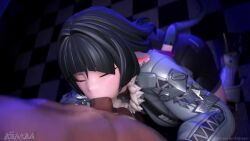 1boy 1girls 3d animated aznyan07 black_hair blowjob cum cum_on_face cumshot dark-skinned_male dark_skin deepthroat facial interracial jane_doe_(zenless_zone_zero) japanese_voice_acting light-skinned_female light_skin oral oral_sex sound tagme video voice_acted zenless_zone_zero