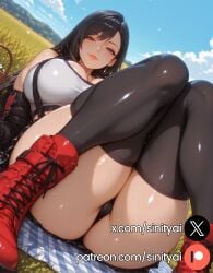 1girls 2025 ai_generated ass big_ass big_breasts black_hair breasts female final_fantasy final_fantasy_vii hi_res high_quality high_resolution highres huge_ass huge_breasts huge_thighs long_hair nsfw red_eyes sinity small_waist thick_thighs thin_waist tifa_lockhart