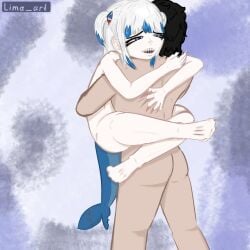 blue_eyes gawr_gura hololive lima_art self_upload sex shark_tail sharp_teeth tagme vtuber