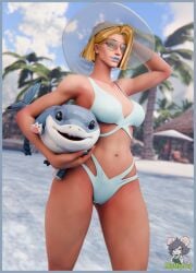 beach emma_frost emma_frost_(marvel_rivals) jeff_the_land_shark marvel marvel_rivals pinup slymyguy solo_female swimsuit tagme