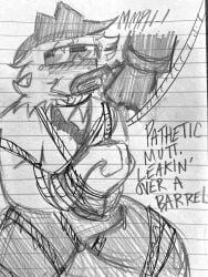 2boys boner chance_(forsaken) dream_game duo forsaken_(roblox) gay glasses gun gun_in_mouth gunplay hard_on hat headwear johndgoonmaster mafioso_(dream_game) mafioso_(forsaken) roblox tied tied_arms tied_up