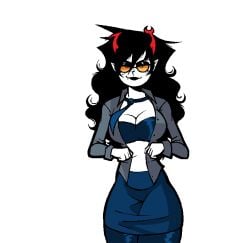 edit homestuck_troll huge_ass office_lady tagme vriska_serket wide_hips ykujo