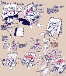 anthro blush blushing female fingering flat flat_chest flat_chested kertas lemondiamond42 missionary missionary_position moaning moaning_in_pleasure multiple_panels original original_character paper paper_girl pussy sex spread_legs tears vagina vaginal_penetration various_positions