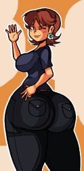 huge_ass jeans nintendo princess_daisy tagme ykujo