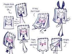 kertas notsafeforwack original original_character paper paper_girl
