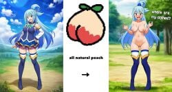 ai_generated all_natural_peach boots enf kono_subarashii_sekai_ni_shukufuku_wo! novelai nude thighhighs