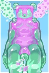 anthro bear bee bee_swarm_simulator breasts furry futanari gummy_bear_(bee_swarm_simulator) penis