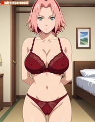 1girls ai_generated aindroidparanoid ass ass big_ass big_breasts big_butt breasts busty cleavage curvy cute fat_ass female female_only gigantic_breasts hair hi_res hips huge_ass huge_breasts human large_ass large_breasts legs lingerie massive_breasts narrow_waist naruto naruto_(series) naruto_shippuden sakura_haruno sakura_haruno slim_waist tagme thick_ass thick_thighs voluptuous waist wide_hips