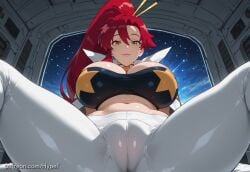 ai_generated alternate_version_at_source big_breasts breasts cameltoe female hypet long_hair mommy red_hair shiny shiny_skin space spread_legs tagme tengen_toppa_gurren_lagann thick thick_ass thick_legs thick_thighs thighs wide_hips yoko_littner
