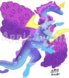alpha_channel blue_body blue_fur dragon female feral fur merge_dragons! mythological_creature mythological_scalie mythology purple_body purple_fur scalie solo storm stormcloud