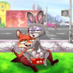anal anal_sex animated balls bunny_girl cum cum_inside dick fox judy_hopps loop looping_animation naked naked_female naked_male nick_wilde nude nude_female nude_male outside outside_sex penis penis_in_ass rabbit rocky_rakoon sound sound_warning tagme video zootopia