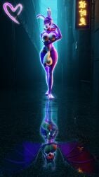 3d_(artwork) absurd_res after_transformation alley animal_genitalia animal_penis anonymousfm anthro areola balls big_balls big_breasts big_penis breasts demon digital_media_(artwork) fan_character futanari genitals glowing glowing_eyes hair herm hi_res horn huge_balls huge_breasts huge_cock humanoid_genitalia humanoid_penis hybrid hyper hyper_balls hyper_genitalia hyper_penis intersex lagomorph leporid looking_at_viewer mammal neon_sign nipples nude open_mouth penis pre-transformation rabbit red_eyes reflection sign solo spread_wings thick_thighs transformation wings