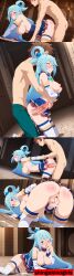 1boy 1boy1girl after_sex after_vaginal ahe_gao ahegao_face ai_generated anime aqua_(konosuba) aqua_eyes aqua_hair arm_grab bouncing_breasts cum_in_pussy deep_penetration female goddess head_grab hug_from_behind kono_subarashii_sekai_ni_shukufuku_wo! licking_cum licking_fingers licking_lips multiple_images penis_on_face pov pov_eye_contact satou_kazuma sex shingekinogirls vaginal_insertion vaginal_penetration vaginal_sex