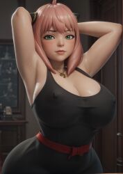 1female 1girls 3d 3d_(artwork) ai ai_assisted ai_generated anya_forger armpits arms_behind_back arms_behind_head arms_up big_ass big_breasts big_butt big_nipples female female female_focus female_only green_eyes huge_ass huge_breasts huge_butt human humanoid light-skinned_female light_skin pink_hair short_hair shortstack spy_x_family stable_diffusion standing thick thick_ass thick_legs thick_thighs thigh_highs thighhighs thighs voluptuous voluptuous_female waifusrift
