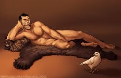 adorable archimedes bird chest_hair covering covering_penis cute doctor_sex dove doves hairy hairy_chest male_only medic medic_(team_fortress_2) nerd nerdy nerdy_male no_visible_genitalia nude pigeon pubic_hair shy smile smiling smiling_at_viewer team_fortress_2