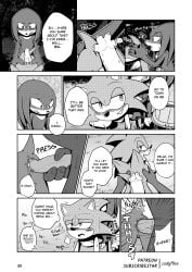 absurd_res anal anal_sex angel_island animal_genitalia animal_penis bodily_fluids clothed clothing codyf0xx comic echidna echidna_penis english_text footwear forest genital_fluids genitals greyscale happy happy_sex hi_res knuckles_the_echidna male male/male mammal manga_style monochrome monotreme partially_clothed penetration penis plant precum sega sex shoes sonic_the_hedgehog_(series) text thought_bubble tree