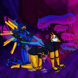 anal_sex angel begging_for_more blush cum cum_drip cum_in_ass gabriel_(ultrakill) gay_sex horns lust pleading robot traced_art ultrakill v1_(ultrakill) wings