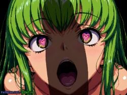 ai_generated c.c. code_geass from_above gigatsu green_hair heart_eyes hypnosis looking_up mind_break open_mouth penis_shadow pixel_art tongue