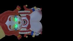 1girl 1girls big_breasts breasts clown clown_girl clussy female green_eyes jackie_(fnaf) makeup nipples robot robot_girl secret_of_the_mimic vrchat