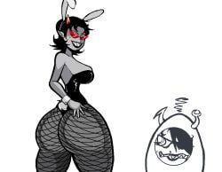 bunnysuit easter homestuck homestuck_troll huge_ass tagme terezi_pyrope vriska_serket wide_hips ykujo