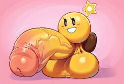1futa ai ai_generated ball ball_with_hyper_features big_penis female futa_only futanari hanging_penis huge_balls huge_cock humanoid_penis hyper_penis large_penis long_penis mario_(series) mario_and_luigi_(series) nintendo orb penis penis_bigger_than_body sagging_balls small_but_hung sphere_creature star starlow testicles thick_penis veiny_penis waddling_head yellow_body