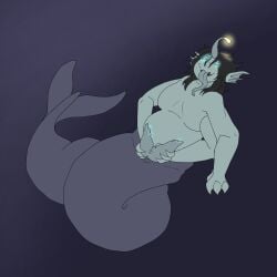 1boy 1monster 2_penises 3_arms 3_eyes diphallia diphallism fish jerking jerking_off jerkingoff male merfolk merman monster monster_cock multi_arm multi_eye multi_genitalia multi_limb multi_penis non-human nonhuman penis pressure_(roblox) sebastian_solace