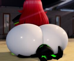 1boy 1girls 3d animated ass bunny_ears clothed_female exposed_ass facesitting fat_ass lobotomy_corporation long_hair loop looping_animation mermio no_sound project_moon red_hair roblox robloxian tagme thick_ass video white_body yumyum