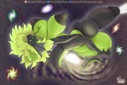 anthro ass balls big_balls big_breasts big_butt big_knot big_nipples big_penis black_body black_nipples bodily_fluids breasts claws colored_nails cosmic_background cum curvy_figure dragon european_mythology excessive_cum excessive_genital_fluids fangs futanari galaxy genital_fluids genitals green_body green_claws green_eyes green_hair green_horn green_nails green_scales hair hi_res horn huge_balls huge_breasts huge_cock huge_knot huge_nipples humanoid_genitalia humanoid_penis hybrid_genitalia hybrid_penis hyper hyper_balls hyper_genitalia hyper_knot hyper_penis intergalactic_macro intersex kaya_(knockedoutdragon) knockedoutdragon knot knotted_humanoid_penis knotted_penis long_hair long_tongue macro mythological_creature mythological_scalie mythology nails nipples open_mouth penis scales scalie solo tail teeth thick_tail thick_thighs tongue watermark western_dragon zero_gravity
