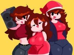 3females 3girls :d boobs_and_butt_pose boobs_bigger_than_head breasts faker_gf_(friday_night_funkin) female fnf fnf_mods friday_night_funkin friday_night_funkin_lullaby friday_night_funkin_mod girlfriend_(friday_night_funkin) looking_at_viewer lullaby_girlfriend_(fnf) rule_63 tagme tits_bigger_than_head underbendasriel