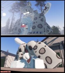 3d blue_fur canine canine dog_girl feline floppy_ears furry furry_only male/female nekomaniaa roblox roblox_avatar robloxian self_upload snow_leopard