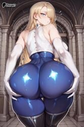 ai_generated ass_grab athletic_female back_view backboob bare_thighs big_ass big_butt blonde_hair blue_eyes blush breasts brown_dust_(series) brown_dust_2 curvaceous curvy_female fat_ass female gigantic_ass gigantic_breasts hair_between_eyes huge_breasts huge_thighs light-skinned_female light_skin long_hair looking_back massive_ass massive_breasts pussy pussy_visible_through_clothes solo_female thick_body thick_female thick_thighs thighs voluptuous voluptuous_female wilhelmina_(brown_dust) yashugai