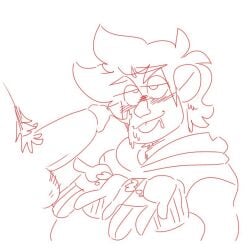 2boys anonymous_male blush chainspunk clothed cum cum_on_face eddsworld gay hands male penis princeofmints pubic_hair tongue tongue_out tord_(eddsworld) yaoi
