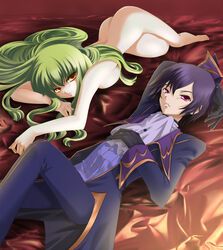 c.c. clothed_male_nude_female code_geass female lelouch_lamperouge male tagme