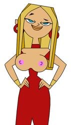 accurate_art_style blaineley_(tdi) breasts hair hoop_earrings humanoid nipples straight_hair total_drama_island tulamere