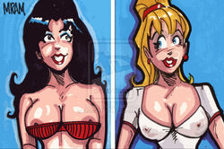 archie_comics betty_and_veronica betty_cooper bra female m-ram nipples veronica_lodge