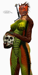 1girls 3d argonian female female_only garry's_mod oblivion skull solo the_elder_scrolls turtle-head