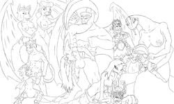 3boys 8girls animal_ears anthro ass balls breasts bucky_o'hare closed_eyes crossover dannyg disney fellatio female furry futa_on_female futanari ganondorf ganondorf_(twilight_princess) gargoyles gerudo glasses goliath_(gargoyles) group_sex horns intersex jenny large_breasts licking line_art long_hair long_tongue male midna monochrome neyla nintendo nipples nude oral orgy penis rape rebecca_cunningham restrained sex size_difference sly_cooper_(series) smooth_fur spitroast straight tail talespin testicles the_legend_of_zelda threesome tongue twili twili_midna twilight_princess uncensored vaginal_penetration wings