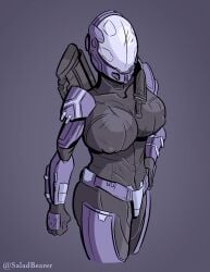 1girls armor big_breasts bodysuit breasts clothed clothed_female covered_body fully_clothed grey_background halo_(game) halo_(series) hand_on_hip helmet helmet_with_visor huge_breasts hyper_breasts large_ass large_breasts muscular_female nipple_bulge nipples nipples_visible_through_clothing saladbearer scifi solo solo_female solo_focus spartan_(halo) spartan_amber(character) spartan_iv_(halo) thick_ass thick_legs thick_thighs tight_clothes tight_clothing upper_body