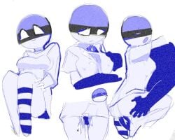 1boy 1boy1girl 1girls anon blue_nipples breasts clothing_pull countryhumans countryhumans_girl cum cum_in_pussy cum_inside estonia_(countryhumans) female male moaning_in_pleasure nipples no_panties oceanic_pallete paizuri thigh_gap thighhighs thighs tits