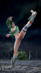 alluring breasts female female_abs kick kicking mod naked_from_the_waist_down pussy seong_mi-na soul_calibur soul_calibur_ii soul_calibur_iii soul_calibur_vi