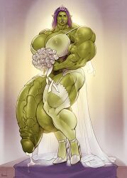 bouquet breasts dickgirl extreme_muscles flaccid flaccid_penis flower futa_bride futanari huge_balls huge_cock huge_testicles hyper_balls hyper_breasts hyper_genitalia hyper_muscles hyper_penis janrock muscular_futanari orc orc_futanari penis seline skyrim solo tagme the_elder_scrolls wedding_dress wedding_veil