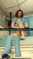 brown_eyes brown_hair female grand_theft_auto_online grand_theft_auto_v madison_(acehellhound) nurse scrubs