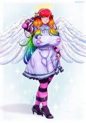 1futa angel angel_wings ball_bulge ball_squish balls balls_on_leg balls_under_clothes big_balls big_breasts big_penis blonde_hair blue_hair breasts bulge bulge_through_clothing cameltail clothed clothing dickgirl dress eonbound erect_nipples erect_nipples_under_clothes erect_penis erection erection_under_clothes fully_clothed futa_only futanari goddess green_hair halo headband headwear heels high_heels huge_balls huge_breasts huge_cock human intersex large_breasts large_penis light-skinned_futanari light_skin milf multicolored_hair nail_polish nipple_bulge orange_hair pale_skin penis penis_bulge penis_under_clothes puffy_nipples pururart rainbow_hair red_hair ribbon ribbons skindentation skull skull_hair_ornament solo standing stockings striped striped_legwear stripes wide_hips wings xaessya yellow_hair