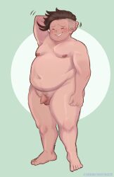 1boy chubby chubby_male danganronpa danganronpa_2:_goodbye_despair foreskin full_body lunafirefrost male male_only nude nude_male overweight overweight_male penis portrait self_upload small_penis smooth_skin solo solo_male tagme teruteru_hanamura uncut