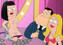 1boy 2girls 3:2 3:2_aspect_ratio accurate_art_style alpha_male american_dad animated belly_button_piercing bikini_top_removed black_hair blonde_hair blue_shirt breasts father_and_daughter female francine_smith gif groping groping_breasts hand_on_breast hands_behind_head hayley_smith human human_only light-skinned_female light-skinned_male looking_at_another male medium_breasts money money_in_hand mother_and_daughter mp4 narrowed_eyes nipples no_sound nobodyman9000 panties panties_down pole_dancing purple_bikini purple_panties small_breasts smile stan_smith straight strip_club stripper stripper_pole teen teen_girl teen_stripper uncomfortable video watermark