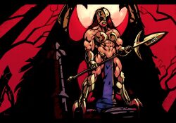 1girls abs big_breasts darkest_dungeon janrock muscular_female muscular_thighs spear valkyrie