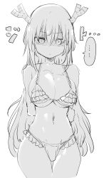 ... 1girls big_breasts bikini cool-kyou_shinja dragon_girl female horns miss_kobayashi's_dragon_maid monster_girl solo swimsuit tagme tohru_(dragon_maid) wide_hips